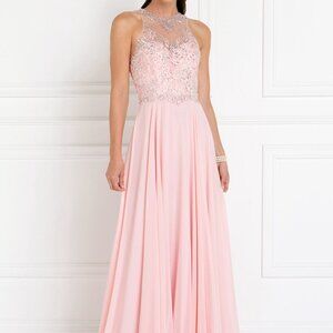 Illusion Sweetheart Neck Evening Dress GSGL1572